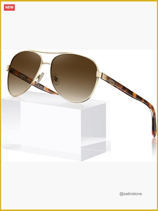 Polarized Sunglasses with Acetate Arms, UV400, Lightweight & Flattering Fit main image 5